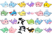 Cute Whale Clipart, an Animal Illustration by Forhadx5 (Thumbnail 5 of 7)