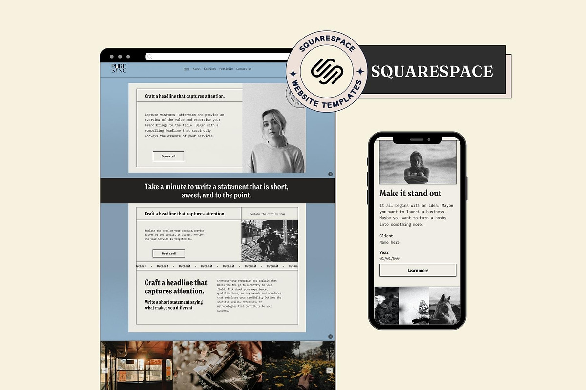 Squarespace Website template, a Squarespace Template by Ciel Lumiere (Photo 2 of 11)