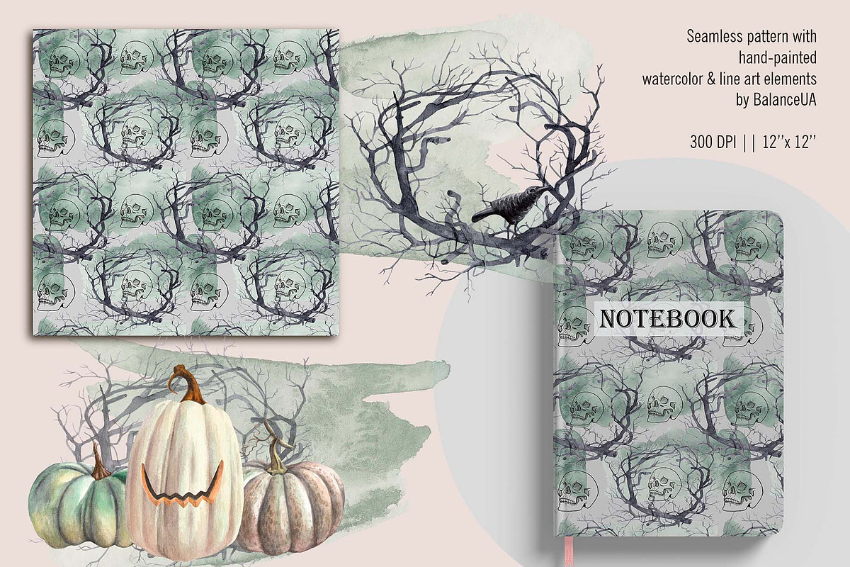 Real Halloween, Watercolor&LineArt, a Decorative Illustration by BalanceUA (Photo 16 of 18)