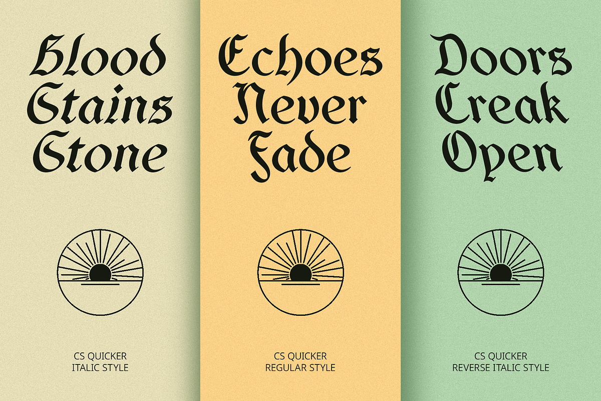 CS Quicker – Blackletter Font, a Blackletter Font by Craft Supply Co. (Photo 2 of 8)
