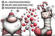 Watercolor Christmas Clipart, an Illustration by Pixels.Craft (Thumbnail 4 of 6)