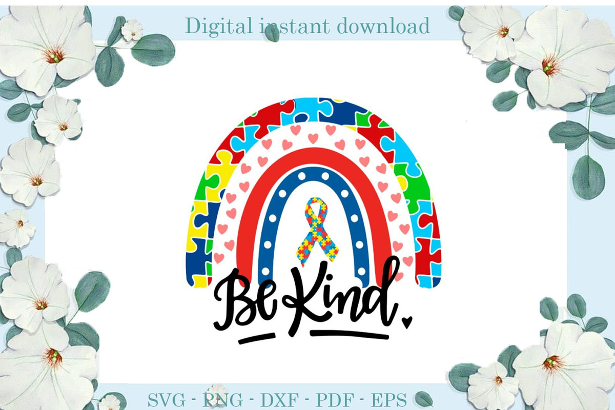 Autism Awareness Rainbow Vector, a Graphic by Design Bundle SVG