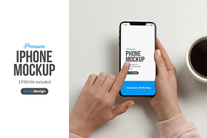 iPhone Mockup Coffee Flat Lay, an iPhone Mockup by SimplDesign