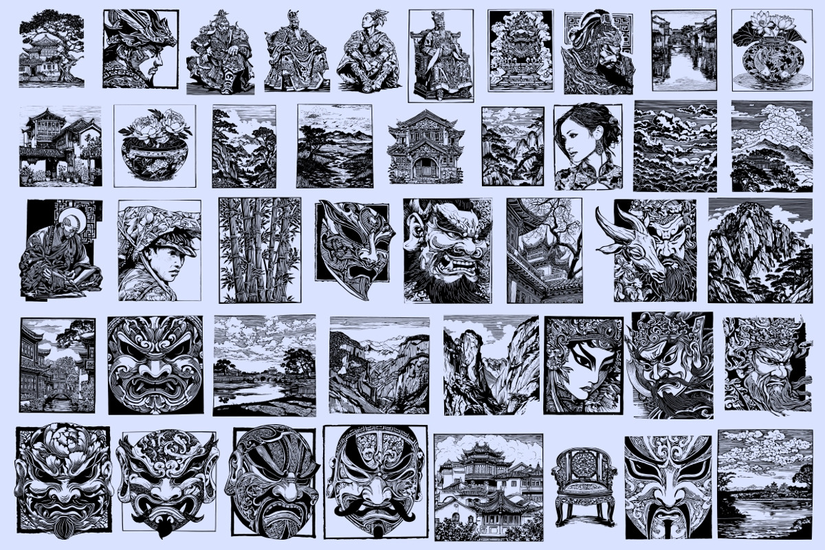 Chinese Culture vector illustrations, an Object Illustration by Nocturnal Wolf (Photo 9 of 19)