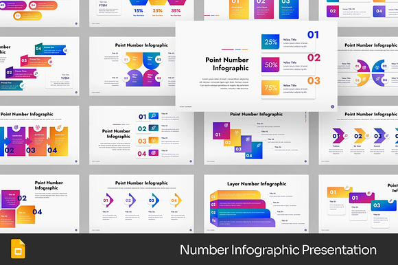 Number Infographic GSlides, Powerpoint preview 3
