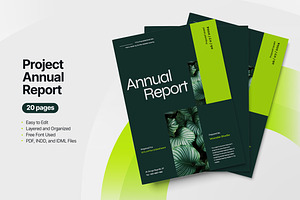 Project Annual Report Template, a Brochure Template by TMint Play