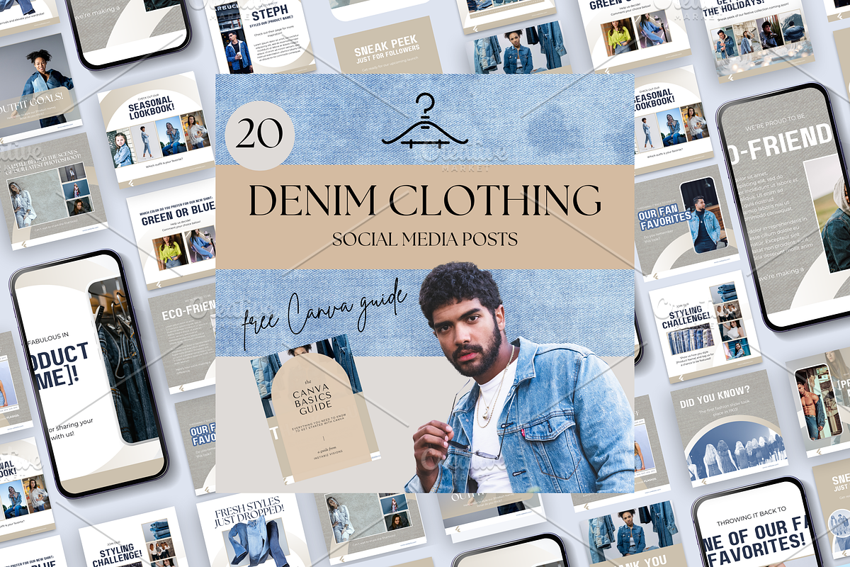 DENIM CLOTHING STORE SOCIAL MEDIA, a Social Media Template by Daring Digies (Photo 1 of 8)