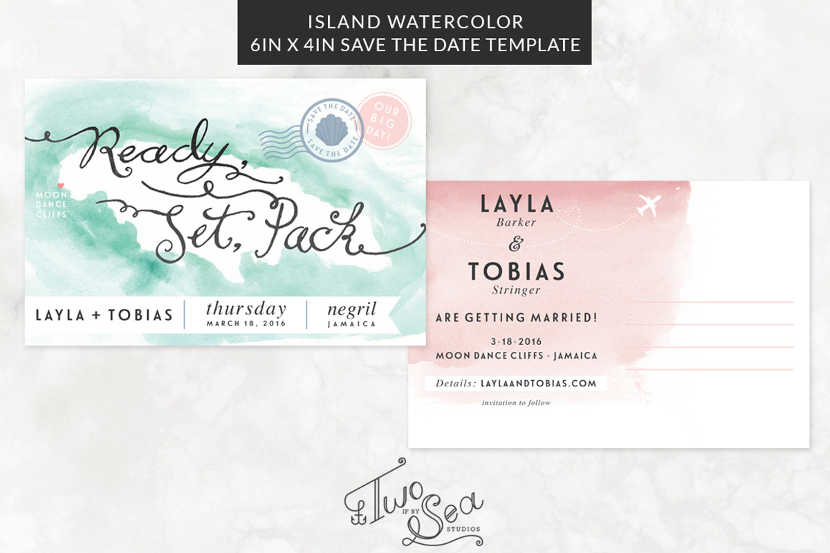 Island Wedding Save the Date, an Invitation Template by Two if by Sea Studios (Photo 1 of 3)