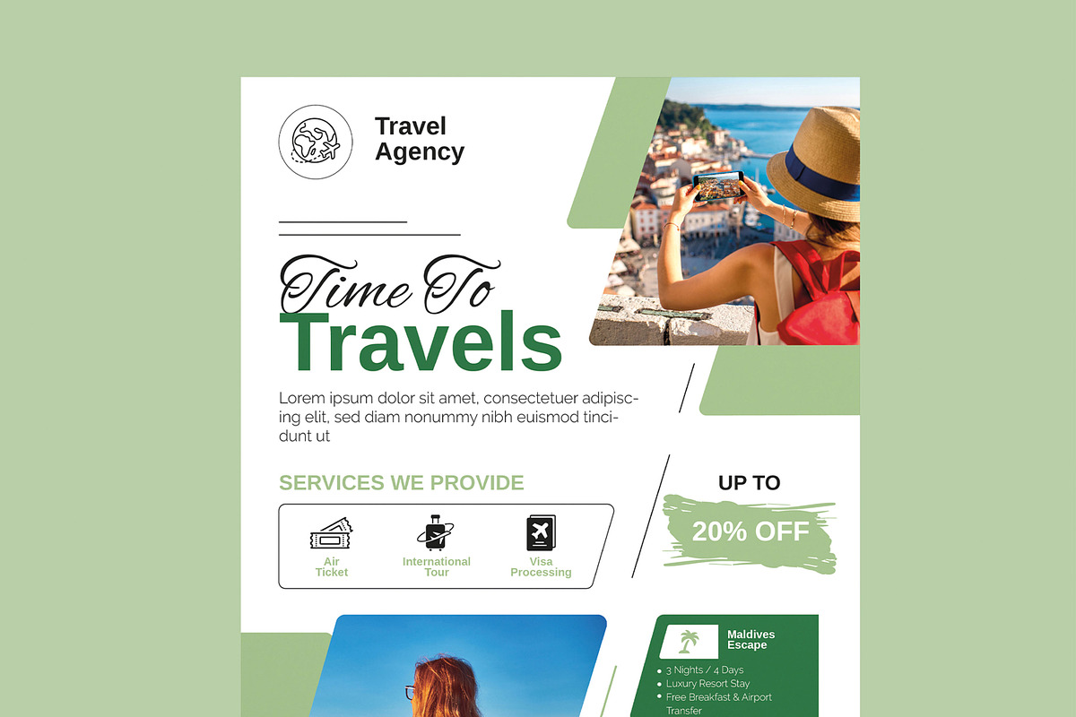 Travel Flyer Template, a Flyer Template by MightyDesign (Photo 4 of 8)