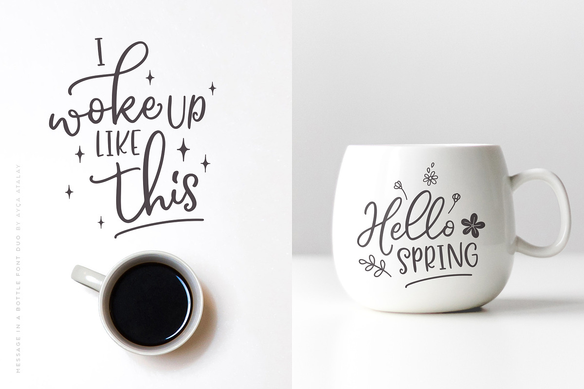 Message In A Bottle Font Duo preview 2