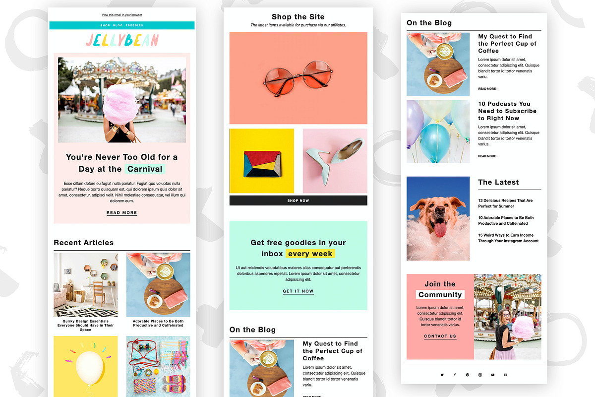 Email Template Bundle Mailchimp, an Email Template by ltsdesigns