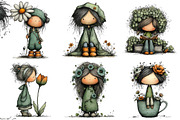 Flowers and Girls Big Clipart Bundle, an Illustration by Daily.Designs (Thumbnail 5 of 5)