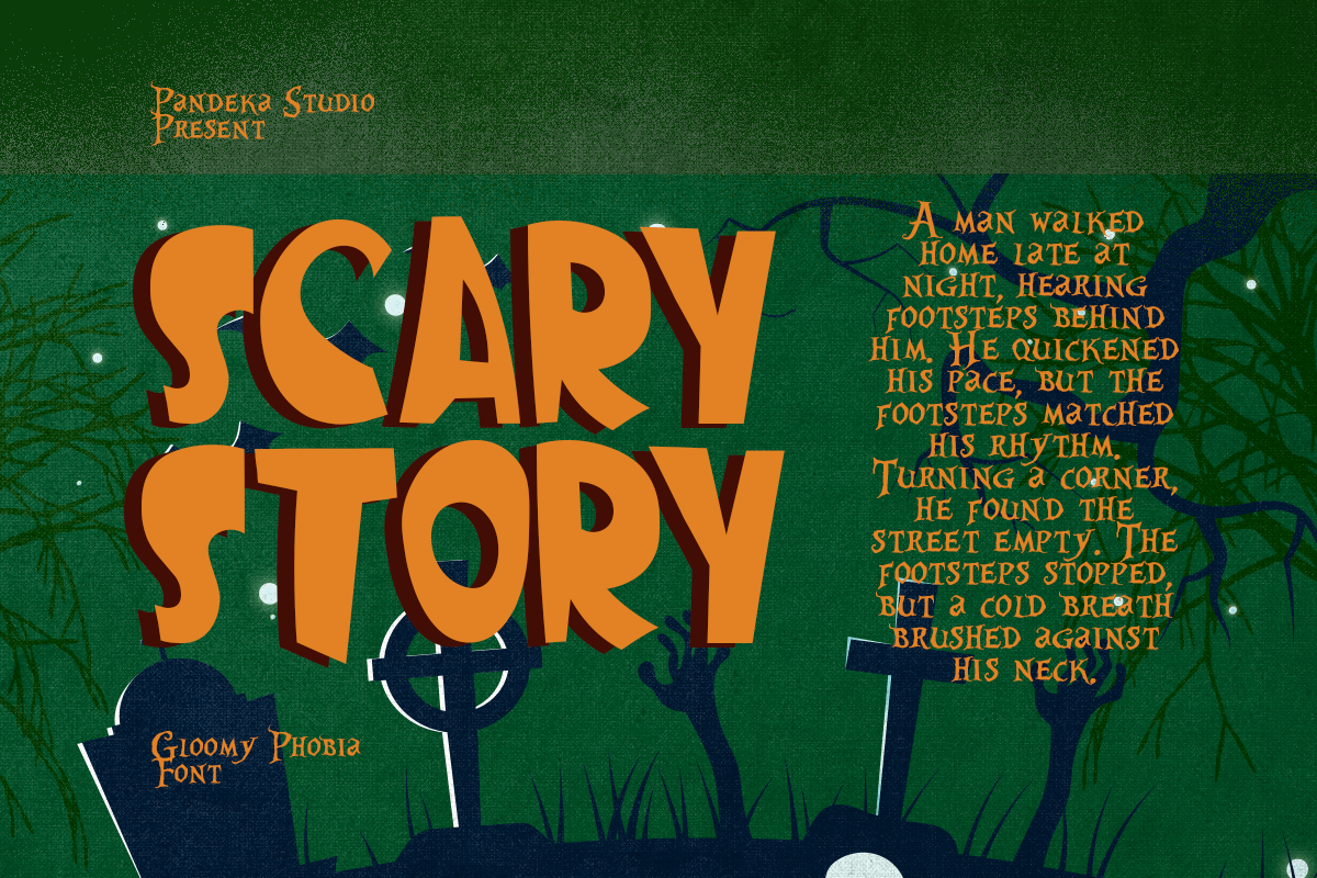 Gloomy Phobia - Horror Display Font, a Font by Pandeka Studio (Photo 10 of 12)
