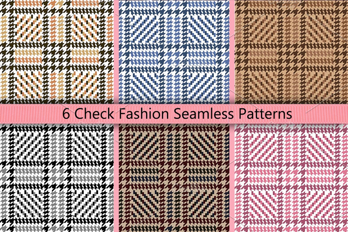 6 Check Seamless Patterns, a Pattern Graphic by Elena Lux