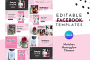 Facebook Template Pink Canva Set, a Social Media Template by ltsdesigns (Thumbnail 1 of 5)