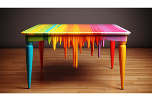 picture cartoon table ai generated, an Arts & Entertainment Photo by pikepicture