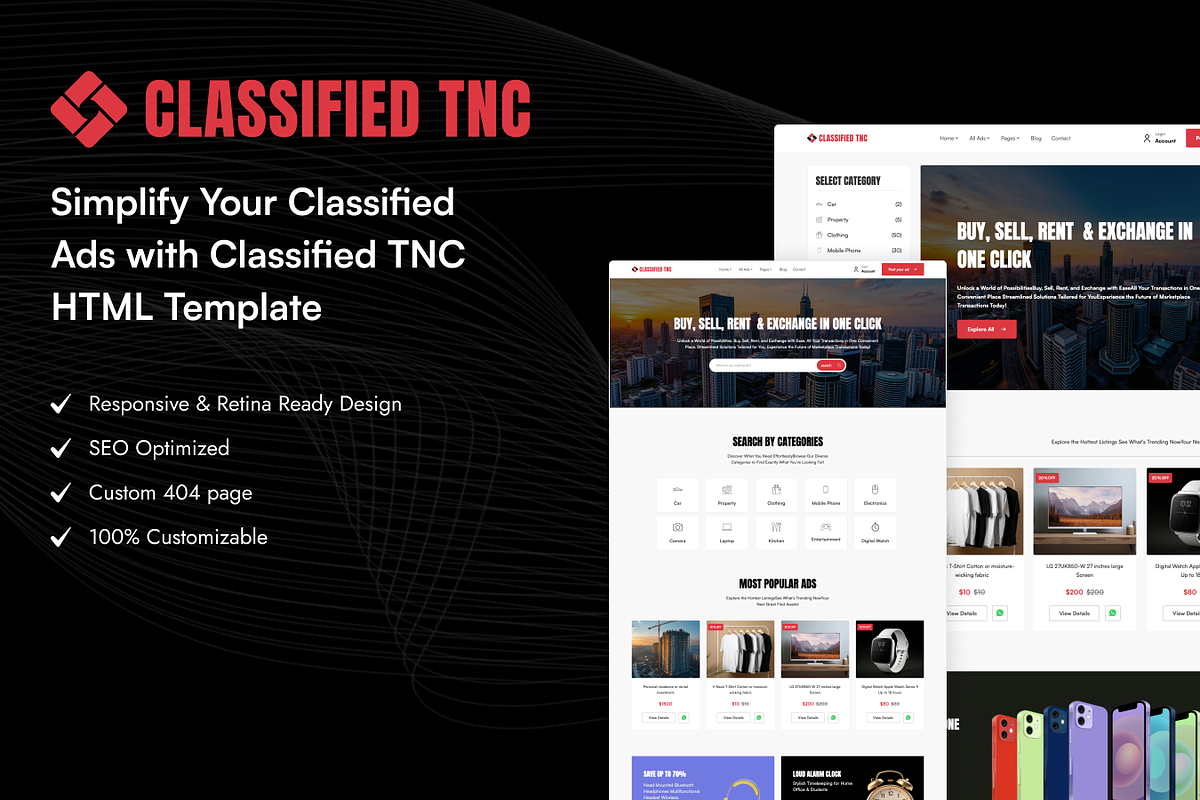CLASSIFIED, Top Marketplace Template