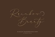 Rainbow Beauty - Chic Calligraphy, a Script Font by Nirmana Visual (Thumbnail 1 of 8)