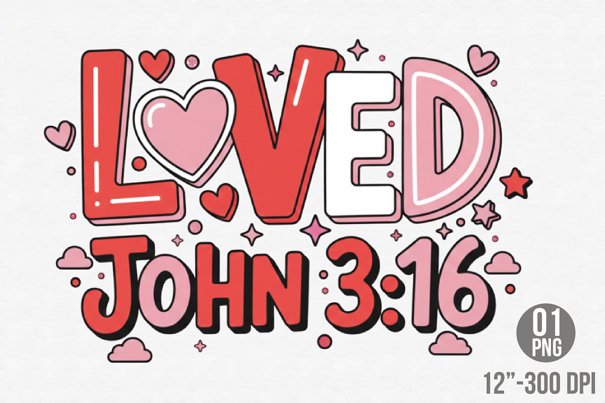 Loved John 316 Png,Christian, an Illustration by Designking (Photo 3 of 6)