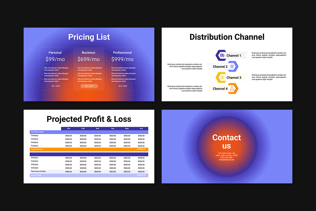 Business Plan Presentation Template, a Presentation Template by E-Type (Photo 7 of 7)