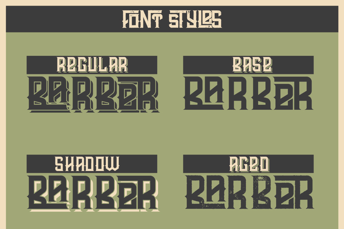 Crazy Barber font with bonuses, a Symbol Font by Heather_insane (Photo 4 of 12)