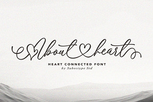 About Heart - Heart Connected Font, a Font by Subectype Studio