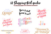 Shopping Girl Clipart Fashion Quotes, an Object Graphic by Ruslana Lubenets (Thumbnail 7 of 15)