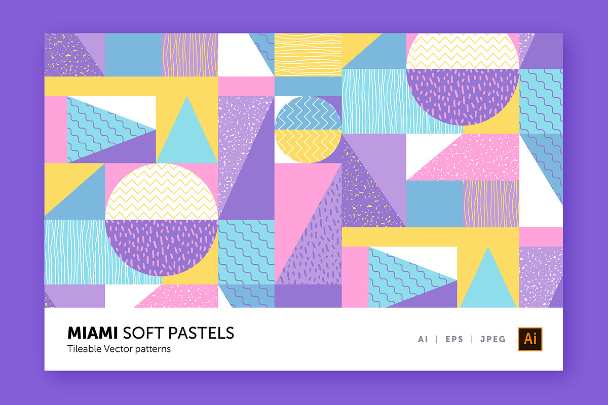 Soft Pastels Patterns, a Pattern Graphic by Designnina Shop (Photo 8 of 18)
