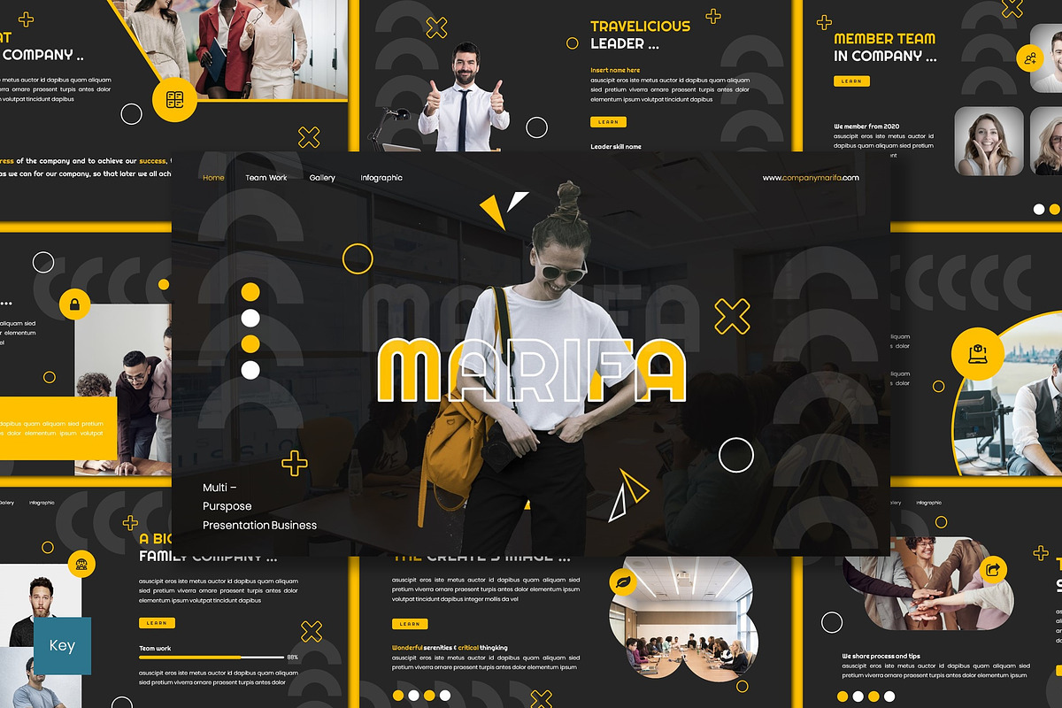 Marifa - Keynote Template, a Presentation Template by inspirasign (Photo 1 of 4)