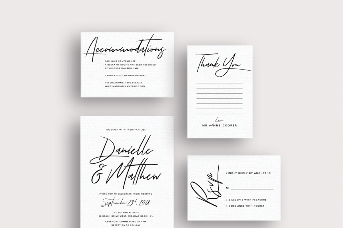 Typography brush script invitations, an Invitation Template by Inkpower (Photo 2 of 7)