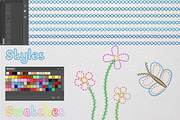 Embroidery Set for Photoshop, a Brush Add-On by ArtPlanet (Thumbnail 4 of 4)