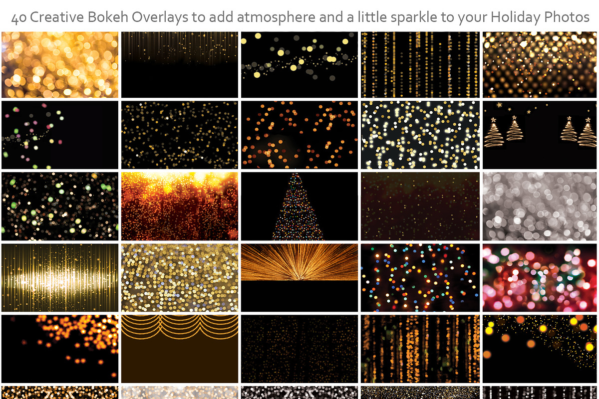 Christmas Bokeh Photo Overlays preview 8