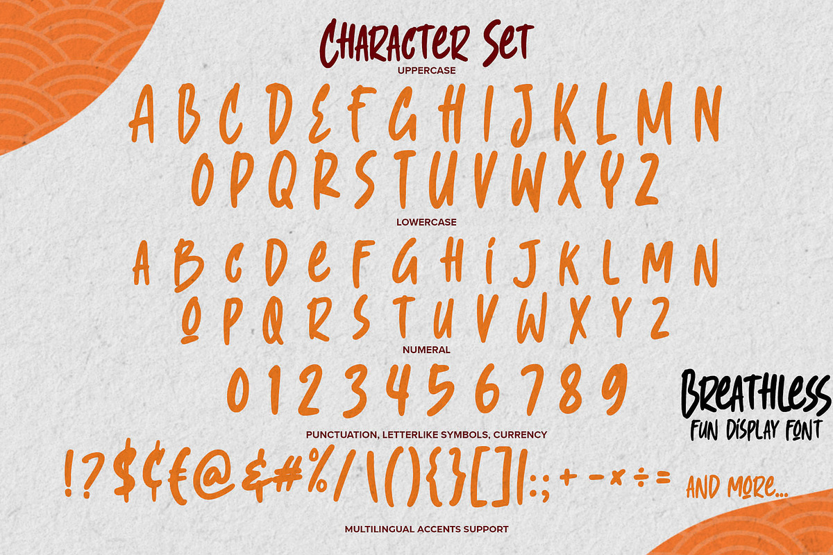 Breathless - Fun Display Font, a Font by Gassstype (Photo 7 of 8)