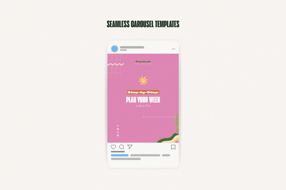 Retro Pop Social Canva Templates preview 6