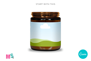 Amber Candle Jar Mockup For Canva