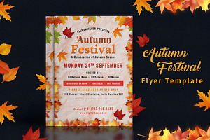 Autumn Festival Flyer Template, a Flyer Template by 3djagan