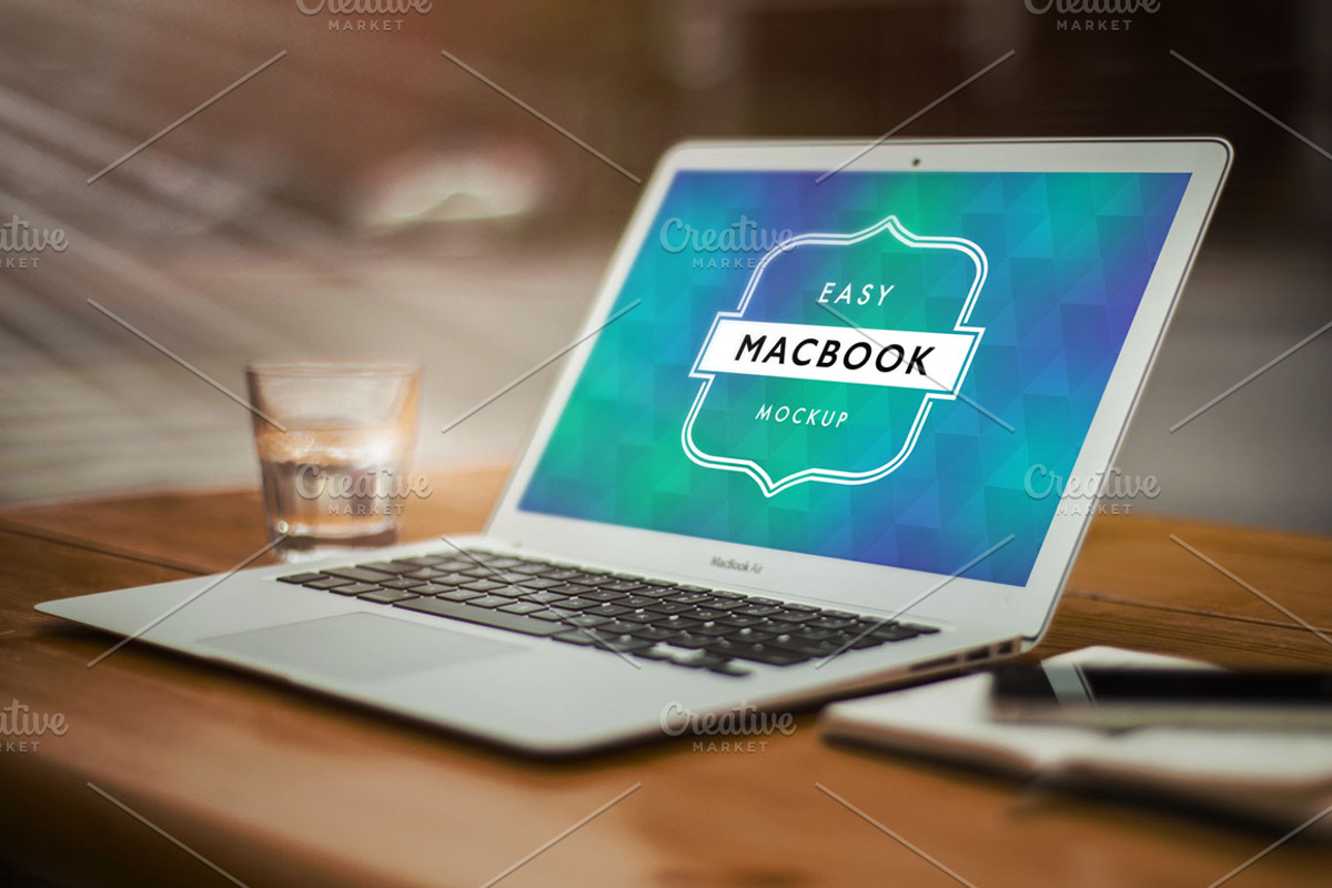Mockup Macbook Air 1, an iPad Mockup by Design Bits (Photo 4 of 4)