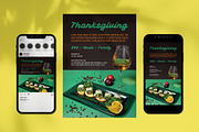 Thanksgiving Poster + Social Media, a Flyer Template by Juru Rancang Graphic (Thumbnail 1 of 3)