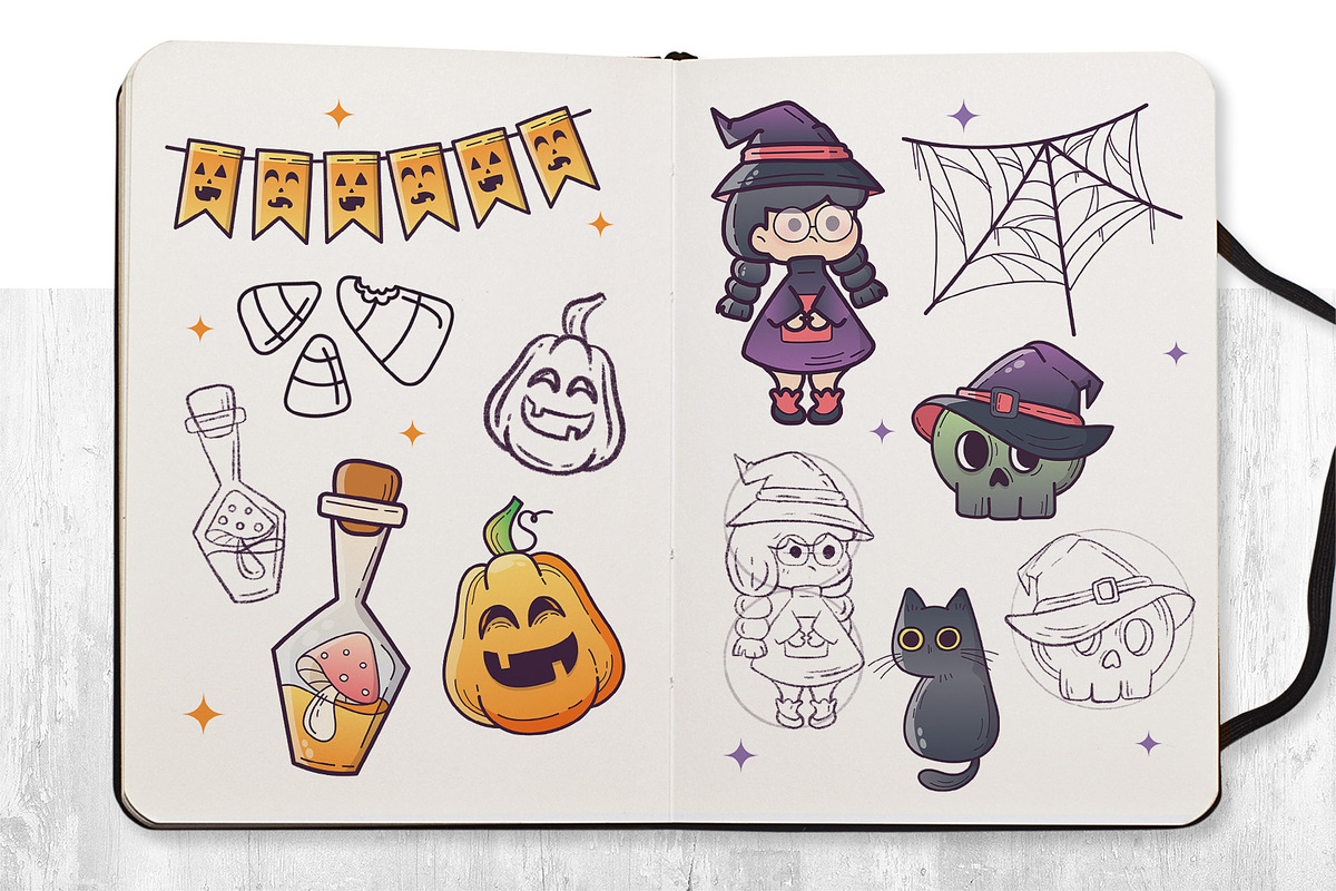 Halloween Clipart Illustration Pack, an Object Graphic by DesignerCandies (Photo 3 of 5)