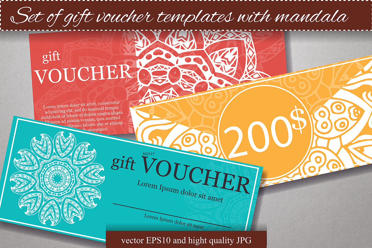 Set of gift voucher templates, a Flyer Template by Astarte_design (Photo 1 of 4)