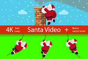 Funny Hanging Santa Looped Video 4K, a Social Media Template by Plaid4You (Thumbnail 1 of 4)