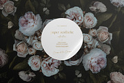 Pastel Dark Roses Wallpaper, a Pattern Graphic by paper aesthetic (Thumbnail 1 of 10)