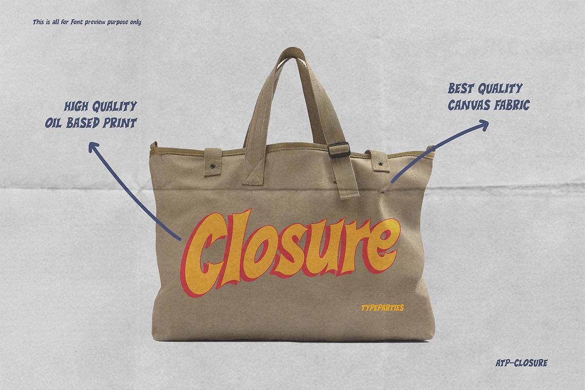 Closure Retro Display Font, a Handwritten Font by Typeparties (Photo 6 of 7)
