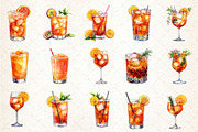 Summer Spritz Cocktail Clipart, an Illustration by Rose Art (Thumbnail 2 of 8)