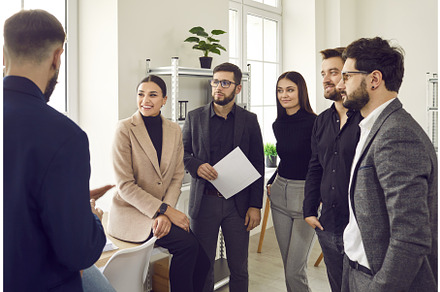 group of business people chatting, a Characters & Person 3D Model by StudioRomantic