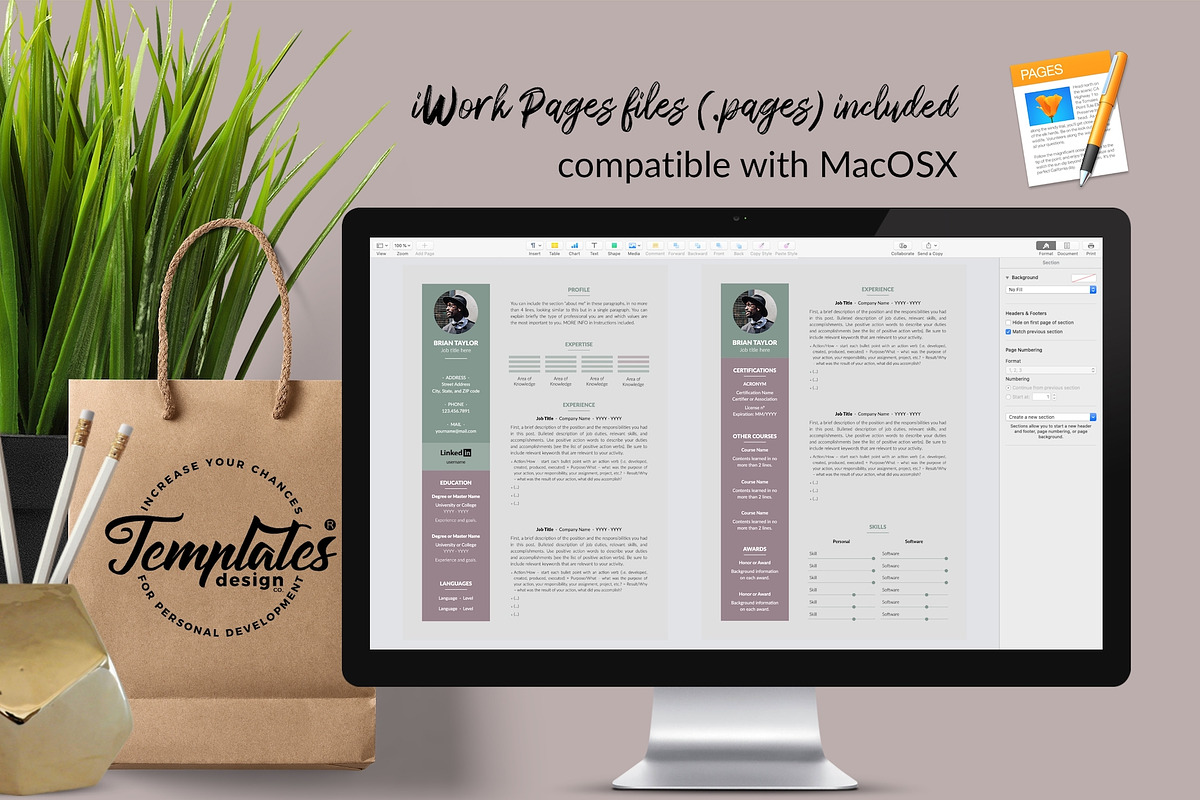 Modern Resume Design / CV - Brian, a Resume Template by Templates Design Co. (Photo 10 of 17)