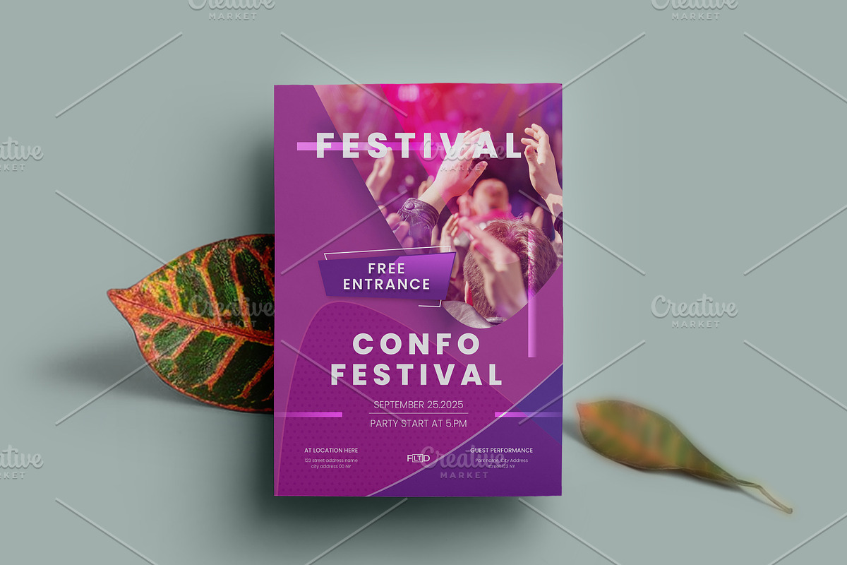 Festival Flyer Template, a Flyer Template by Cristal Pioneer (Photo 2 of 4)