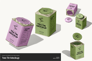Tea Tin Mockup