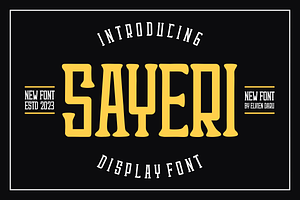 Sayeri - Display Font