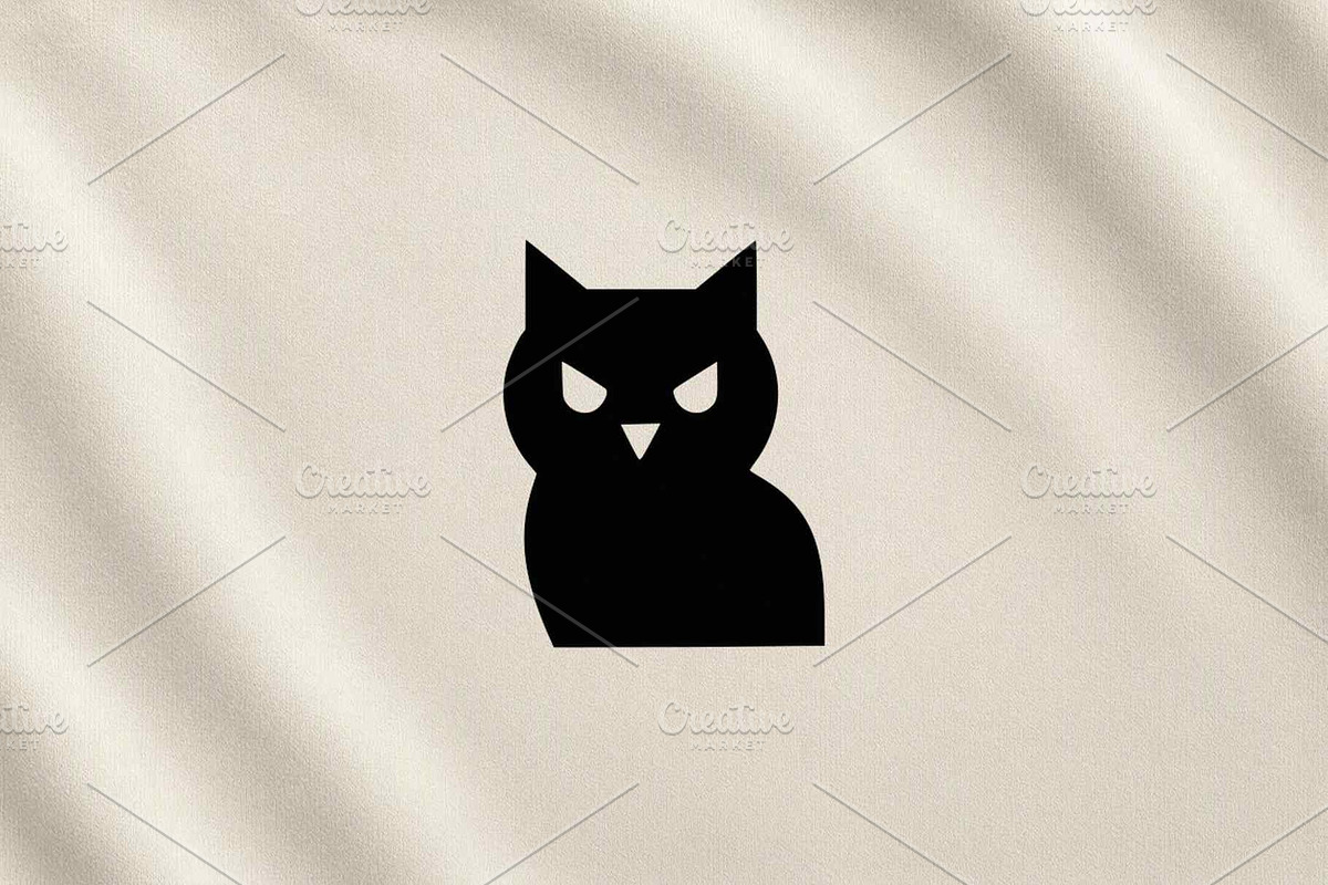 Grumpy Cat Silhouette, an Animal Illustration by Vectorium Studio (Photo 3 of 4)